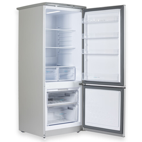 Купить Холодильник с морозильником   Бирюса M551 серебристый  9248623. Характеристики, отзывы и цены в Донецке