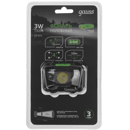 Купить Фонарь Gauss GFL405  9174971. Характеристики, отзывы и цены в Донецке