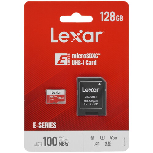 Купить Карта памяти Lexar E-Series microSDXC 128 ГБ  9262213. Характеристики, отзывы и цены в Донецке