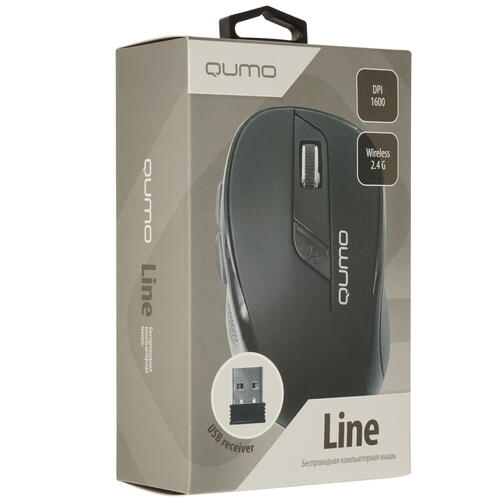 Купить Мышь беспроводная QUMO Office Line Black M78  4827113. Характеристики, отзывы и цены в Донецке