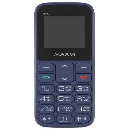 Купить Сотовый телефон Maxvi B100 синий  5039136. Характеристики, отзывы и цены в Донецке
