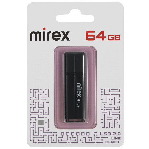Купить Память USB Flash 64 ГБ Mirex LINE [13600-FMULBK64]  5491867. Характеристики, отзывы и цены в Донецке