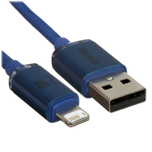 Купить Кабель круглый Baseus Lightning 8-pin - USB 2.0 Type-A синий 1.2 м  9167051. Характеристики, отзывы и цены в Донецке