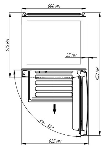 Купить Холодильник с морозильником   Бирюса M980NF серый  9055872. Характеристики, отзывы и цены в Донецке