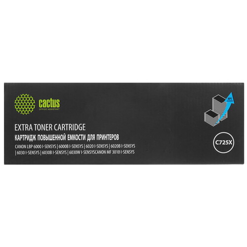 Купить Картридж лазерный Cactus CS-C725X-MPS черный, с чипом  8159183. Характеристики, отзывы и цены в Донецке