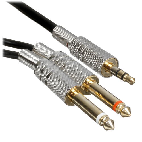 Купить Кабель   DEXP 3.5 mm jack - 6.3 mm jack х2 черный  5421385. Характеристики, отзывы и цены в Донецке