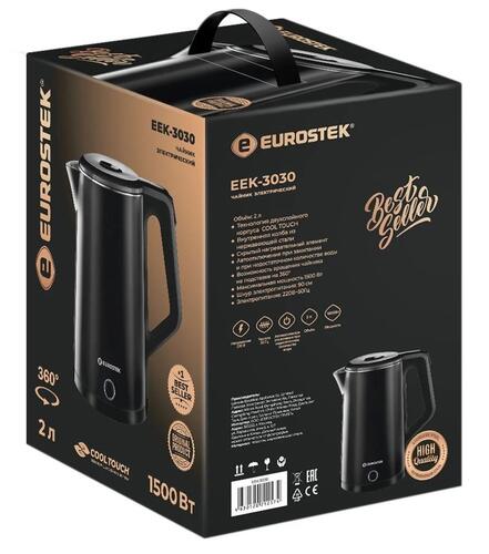 Купить Электрочайник Eurostek EEK-3030 черный  9974050. Характеристики, отзывы и цены в Донецке