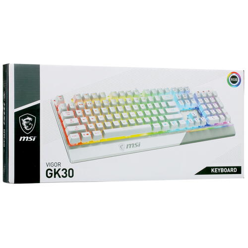 Купить Клавиатура  проводная MSI Vigor GK30 White  4836394. Характеристики, отзывы и цены в Донецке