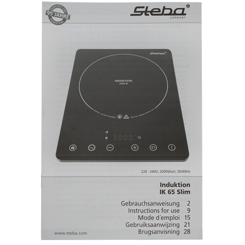 Купить Плита компактная электрическая Steba IK 65 Slim черный  8152056. Характеристики, отзывы и цены в Донецке