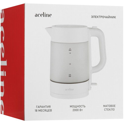 Купить Электрочайник Aceline EK-P727NN белый  9285316. Характеристики, отзывы и цены в Донецке
