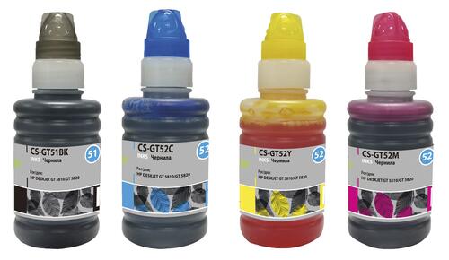 Купить Чернила водорастворимые Cactus CS-GT51-52M/C/Y голубой, желтый, матовый черный, пурпурный  4795412. Характеристики, отзывы и цены в Донецке