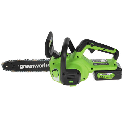 Купить Аккумуляторная цепная пила GreenWorks G24CS25K4  шина - 25 см (10")  5081471. Характеристики, отзывы и цены в Донецке