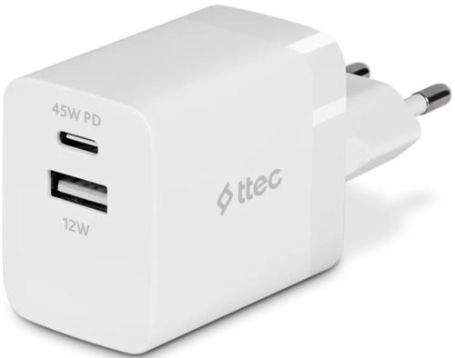 Купить Сетевое зарядное устройство SmartCharger Duo PD 45W белый  9140729. Характеристики, отзывы и цены в Донецке