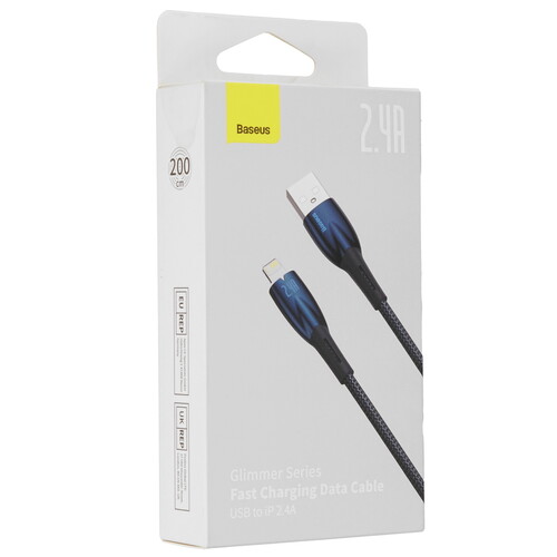 Купить Кабель круглый Baseus Lightning 8-pin - USB 2.0 Type-A синий 2 м  9167116. Характеристики, отзывы и цены в Донецке