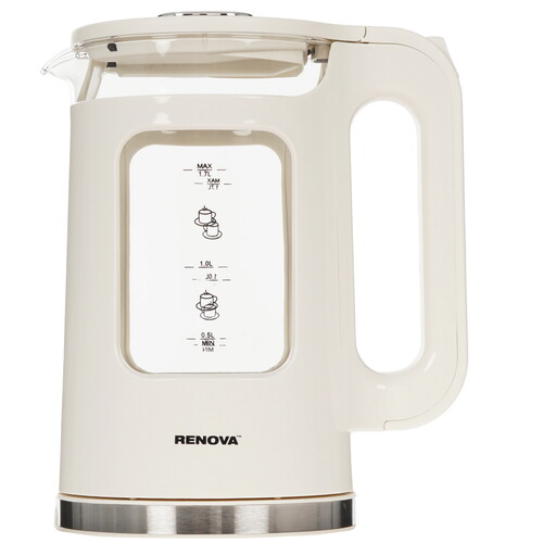 Купить Электрочайник RENOVA KT17G-11W белый  9182156. Характеристики, отзывы и цены в Донецке