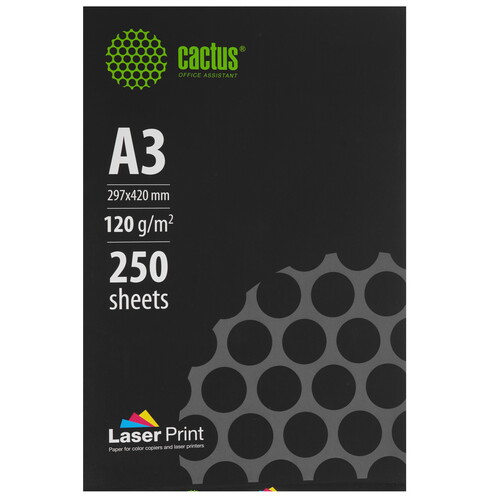 Купить Бумага Cactus CS-LPA3120250 белый  9289572. Характеристики, отзывы и цены в Донецке