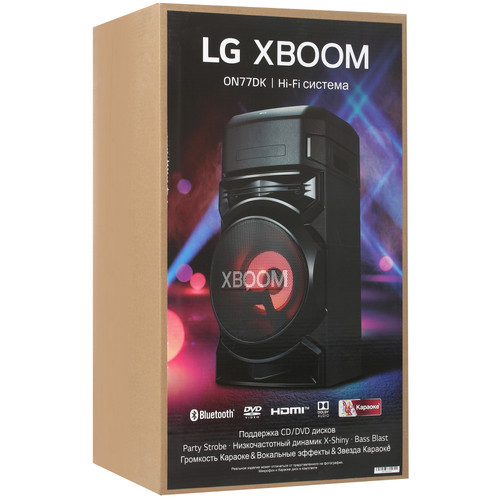 Купить Аудиосистема LG XBOOM ON77DK черный  5359297. Характеристики, отзывы и цены в Донецке