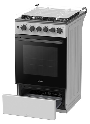 Купить Газовая плита Midea MFO-M4G20T0E(SL) серый  9273673. Характеристики, отзывы и цены в Донецке