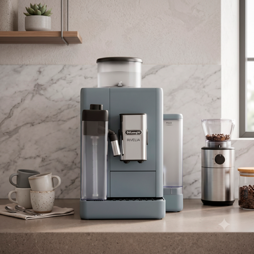 Купить Кофемашина автоматическая DeLonghi Rivelia EXAM440.55.G серый  9150441. Характеристики, отзывы и цены в Донецке