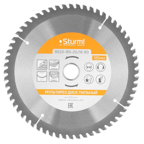 Купить Диск пильный Sturm! 9023-185-20/16-60  9935661. Характеристики, отзывы и цены в Донецке
