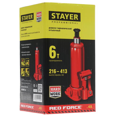 Купить Домкрат STAYER RED FORCE 43160-6  8122251. Характеристики, отзывы и цены в Донецке