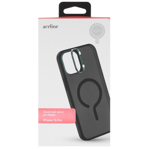 Купить Накладка  Aceline Protect Stand для Apple iPhone 15 Pro черный/прозрачный  9105956. Характеристики, отзывы и цены в Донецке