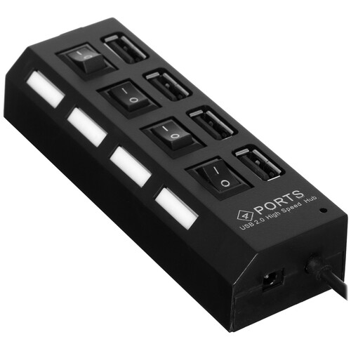 Купить USB-разветвитель Smartbuy SBHA-7204-B  5344027. Характеристики, отзывы и цены в Донецке