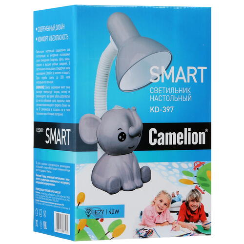 Купить Настольный светильник Camelion KD-397 C09 серый  5059496. Характеристики, отзывы и цены в Донецке
