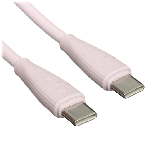 Купить Кабель круглый USAMS USB Type-C - USB Type-C розовый 1 м  5480373. Характеристики, отзывы и цены в Донецке