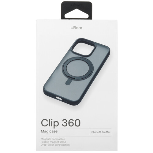 Купить Накладка  uBear Clip 360 Mag Case для Apple iPhone 16 Pro Max черный/прозрачный  5474404. Характеристики, отзывы и цены в Донецке
