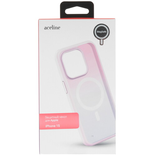 Купить Накладка  Aceline Gradient для Apple iPhone 15 розовый  9105514. Характеристики, отзывы и цены в Донецке