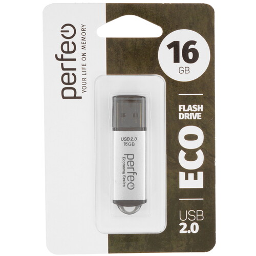 Купить Память USB Flash 16 ГБ Perfeo E01 Economy Series [PF-E01S016ES]  9209122. Характеристики, отзывы и цены в Донецке