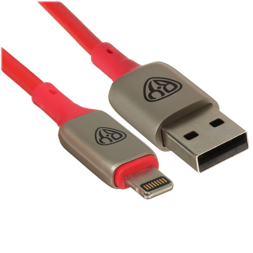 Купить Кабель круглый BY Lightning 8-pin - USB 2.0 Type-A красный 1 м  5482175. Характеристики, отзывы и цены в Донецке