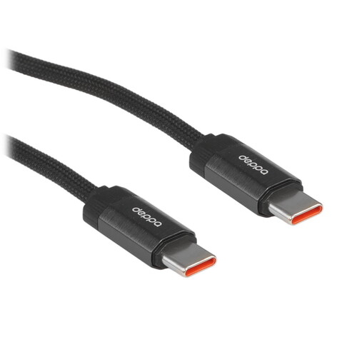 Купить Кабель круглый DEPPA USB Type-C - USB Type-C черный 1.2 м  9113438. Характеристики, отзывы и цены в Донецке