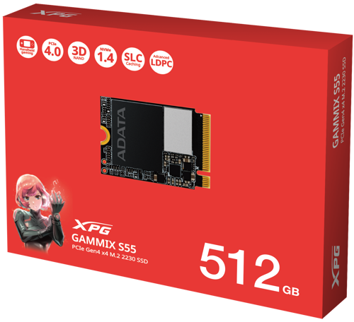Купить 512 ГБ M.2 NVMe накопитель ADATA XPG GAMMIX S55 [SGAMMIXS55-512G-C]  5449192. Характеристики, отзывы и цены в Донецке