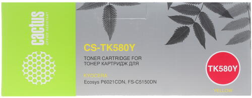 Купить Картридж лазерный Cactus CS-TK580Y желтый, с чипом  7936818. Характеристики, отзывы и цены в Донецке