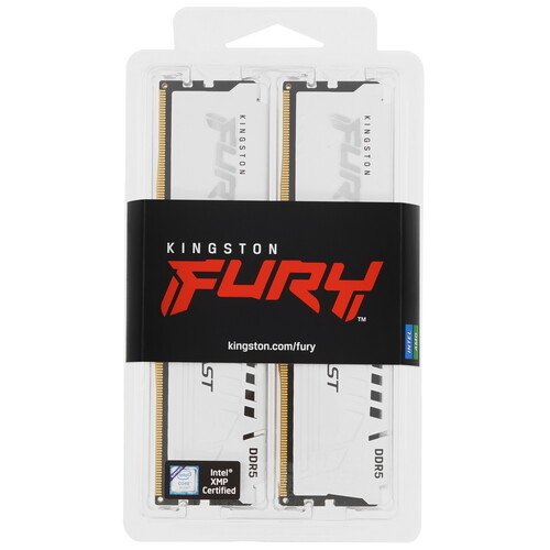 Купить Оперативная память Kingston FURY Beast White [KF556C40BWK4-64] 64 ГБ  5436432. Характеристики, отзывы и цены в Донецке