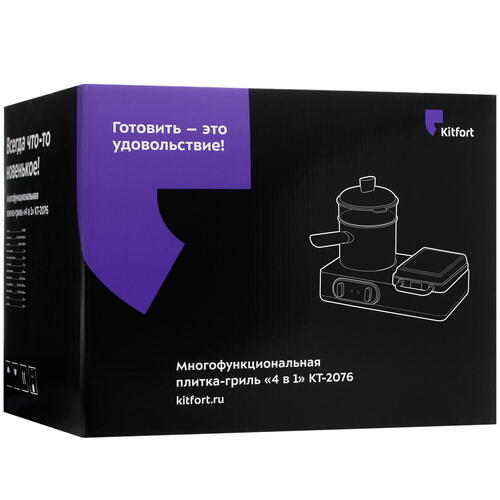 Купить Плита компактная электрическая Kitfort КТ-2076 черный  9966703. Характеристики, отзывы и цены в Донецке