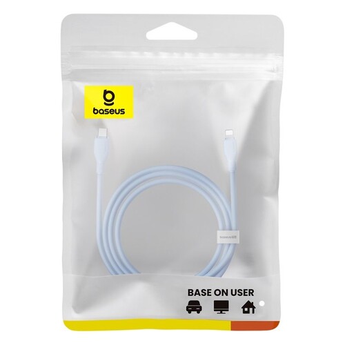 Купить Кабель круглый Baseus Lightning 8-pin - USB Type-C голубой 1 м  5627438. Характеристики, отзывы и цены в Донецке