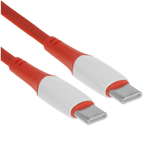 Купить Кабель круглый Hoco USB Type-C - USB Type-C красный 1 м  9244448. Характеристики, отзывы и цены в Донецке