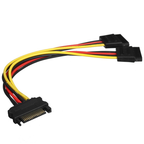 Купить Переходник для питания FinePower Sata 15-pin - 2 x Sata 15-pin  9084829. Характеристики, отзывы и цены в Донецке