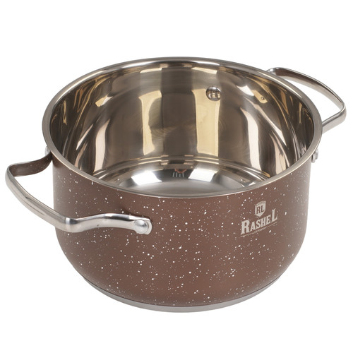 Купить Кастрюля Rashel Стефани R-306z 3.6 л 20 см коричневый  9320872. Характеристики, отзывы и цены в Донецке