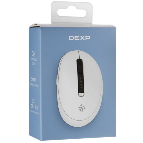 Купить Мышь беспроводная DEXP D-OM640  белый  9165707. Характеристики, отзывы и цены в Донецке