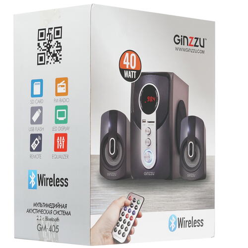 Купить Колонки Ginzzu GM-405 черный  1340684. Характеристики, отзывы и цены в Донецке