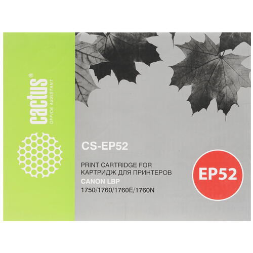 Купить Картридж лазерный Cactus CS-EP52 черный, с чипом  7936832. Характеристики, отзывы и цены в Донецке
