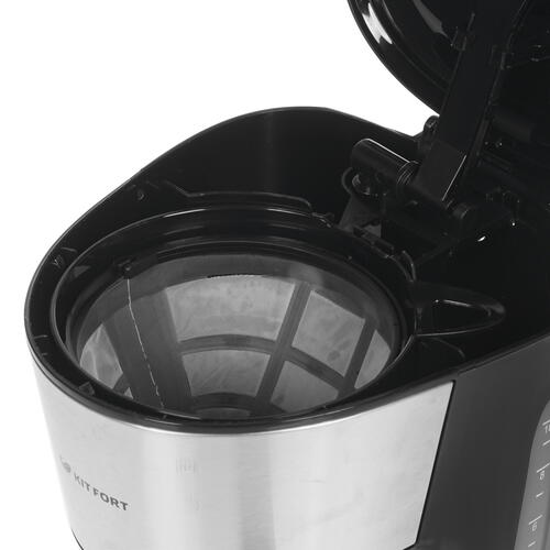 Купить Кофеварка капельная Kitfort КТ-715 черный  8121111. Характеристики, отзывы и цены в Донецке