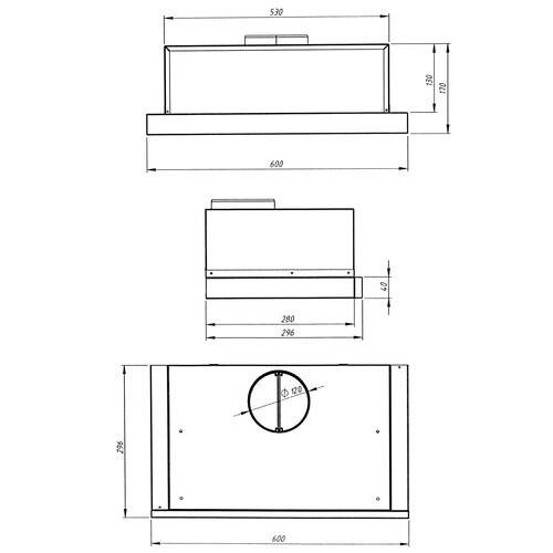 Купить Вытяжка телескопическая Akpo WK-7 Light eco twin glass II черный/черный  9940346. Характеристики, отзывы и цены в Донецке