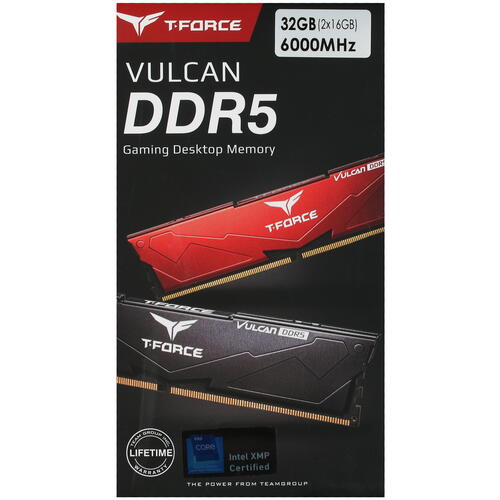 Купить Оперативная память Team Group T-Force Vulcan [FLBD532G6000HC38ADC01] 32 ГБ  5422176. Характеристики, отзывы и цены в Донецке