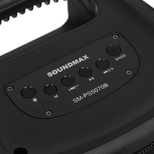 Купить Портативная аудиосистема Soundmax SM-PS5070B, черный  4858338. Характеристики, отзывы и цены в Донецке