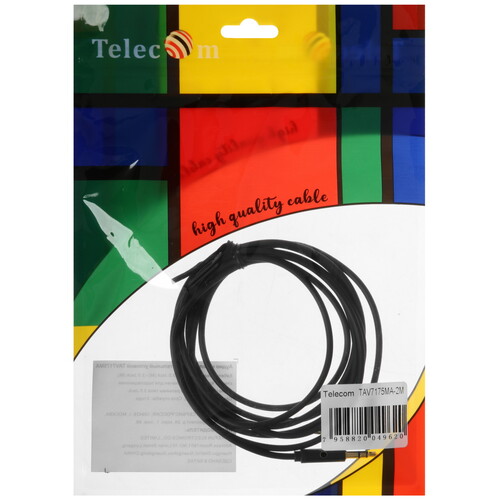 Купить Кабель   Telecom jack 3.5 мм - jack 3.5 мм черный  5602595. Характеристики, отзывы и цены в Донецке